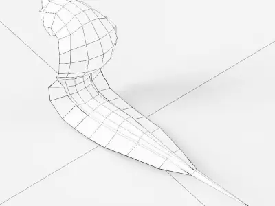 Snake cartoon low poly 3d model Free low-poly 3D model