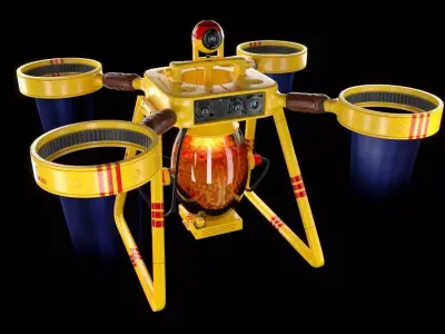 Drone delivery brains 3D model