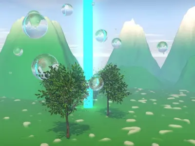 SCI-FI mountains V3 Free low-poly 3D model