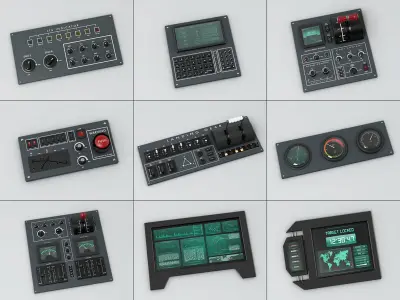 Sci-Fi Dashboard Builder 3D model