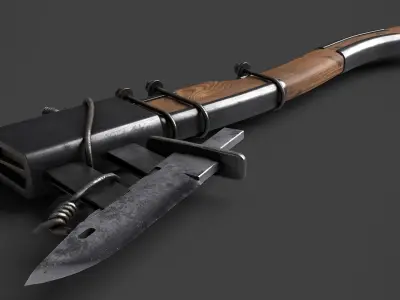 Modifiable Strike Weapon 13 Low-poly 3D model