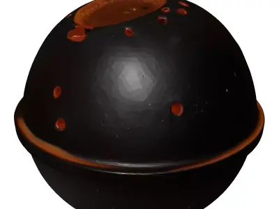 Realistic Vintage Naval Mine 3D model