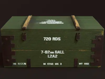 Army Crate Free 3D model