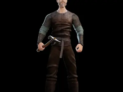 Floki Viking Low-poly 3D model