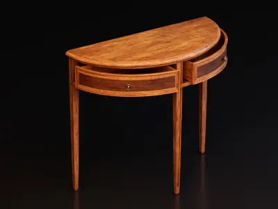 Classic Wooden Console Table 3D model