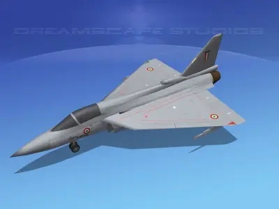 HAL Tejas Fighter V01 Low-poly 3D model