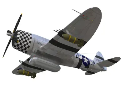 Republic P47D Thunderbolt 3D model