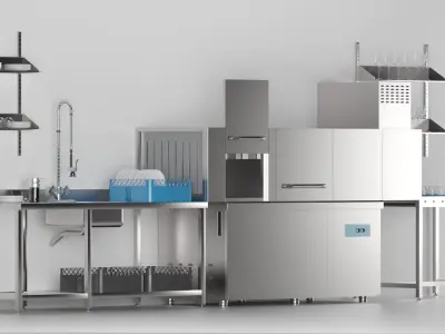 Dish Washer Industrial 3D model