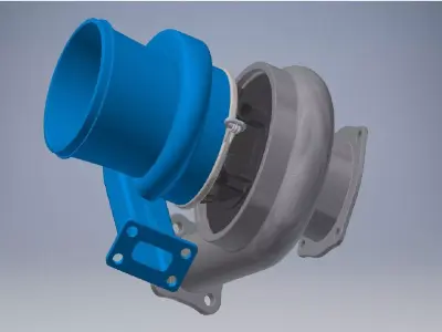 turbogruppo turbocharger 3d model 3D model