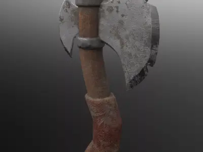 Realistic Axe Low-poly 3D model purchase