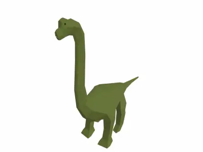 Dinosaur Brachiosaurus - 03 Low-poly 3D model
