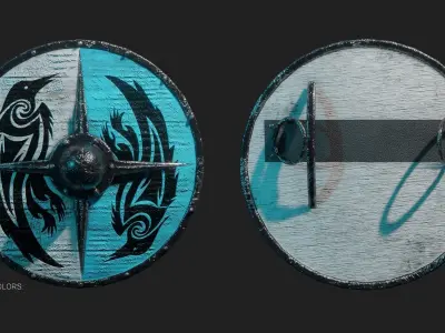 Viking Shield Low-poly 3D model