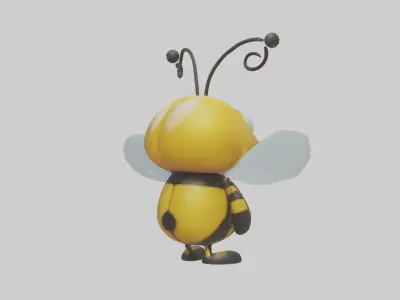 Cartoon Bee Model 1 Low-poly 3D model