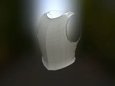 Cuirass R1 Low-poly 3D model