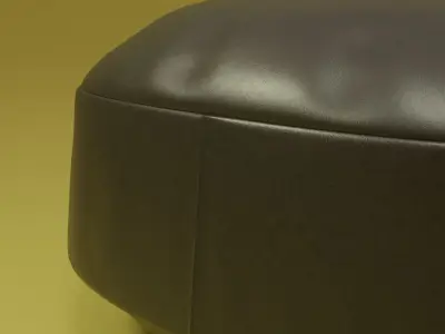Leather stool Free 3D model