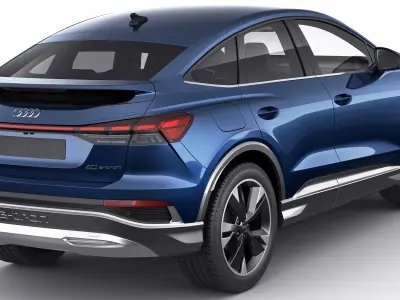 Audi Q4 e-tron Sportback 2022 standard and s-line 3D model