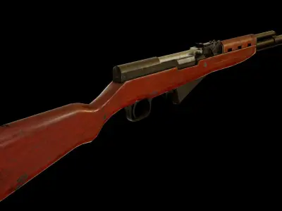 SKS Carabine Free low-poly 3D model