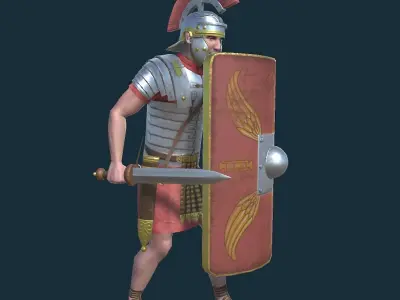 Septimus roman legionnaire Low-poly 3D model