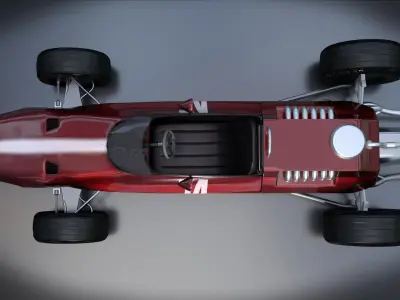 Classic Formula 1 Racing Car Free low-poly 3D model