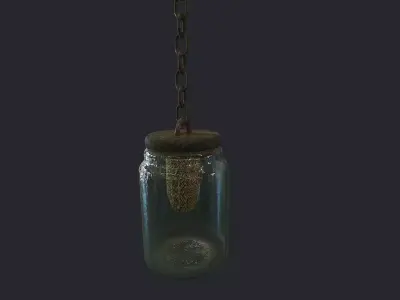 Bees Jar Low-poly 3D model