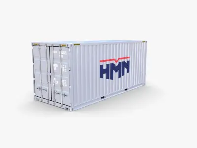 20ft Shipping Container HMM v1 3D model
