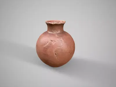 Clay Vessel-3 Low-poly 3D model