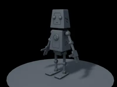 full rigged robokid  3D model