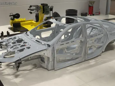 Car Frame Unibody Structure 3D model