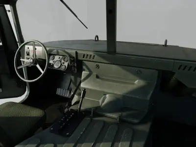 HUMVEE US Army Low-poly 3D model