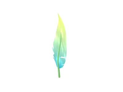 Feathers v1 006 Low-poly 3D model