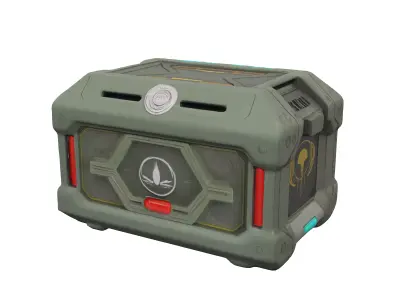 retro scifi ammo crate 3D model