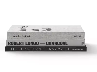 Realistic Modern Art Books Stack - MorisonDesign 4K PBR Free 3D model