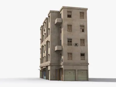 Arab Middle East Building x14 Low-poly 3D model
