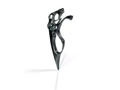 Futuristic Bio-Organic Blade Low-poly 3D model