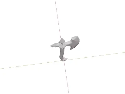 Medieval Fantasy Battle Axe Low-poly 3D model