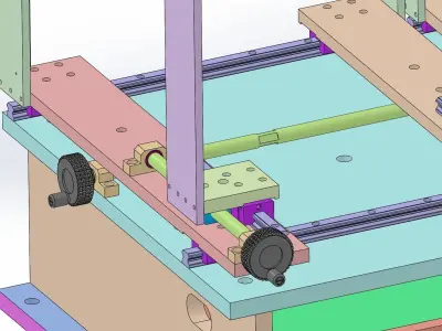 Positioning screw mechanism Free 3D model
