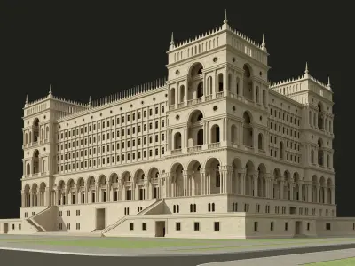 Government House in Baku 3D model