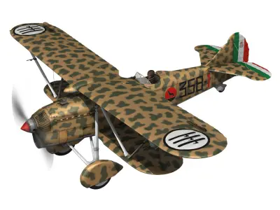 Fiat CR 32 - Italy Airforce - 358 Squadriglia 3D model
