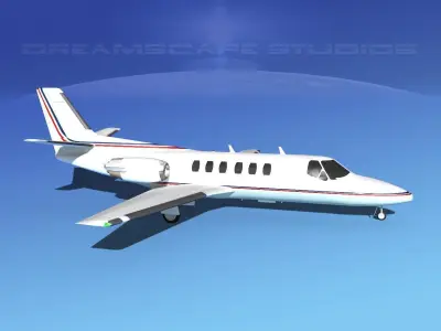 Cessna C550 Citation II V14 3D model