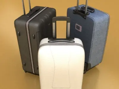 Suitcase Collection High Detail 3D model