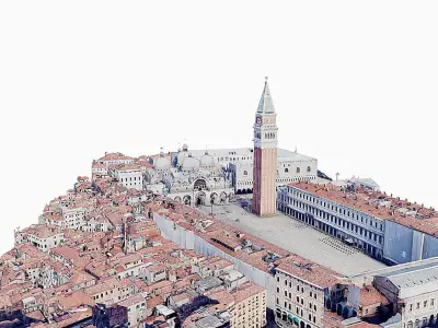 St Marks Square - Piazza San Marco Low-poly 3D model