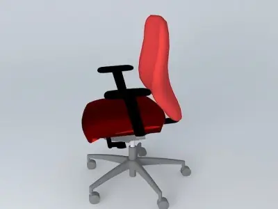 Simple red office chair  Free 3D model