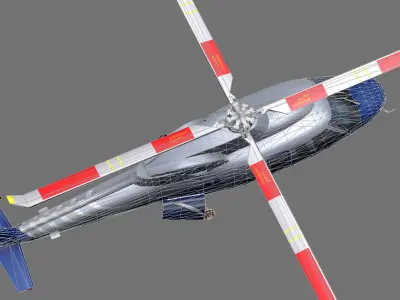  Sikorsky S76C Bostom Med Flight Low-poly 3D model