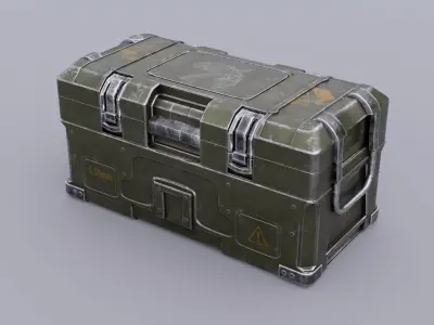 Military Ammo Crate Game Ready 3D Asset  Low-poly 3D model
