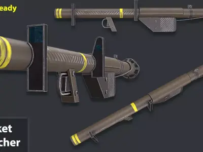 Rocket Launcher Game Ready 8 Low-poly 3D model