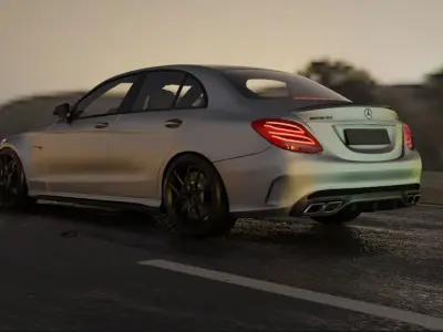 Mercedes C63 Amg Sedan 2019 Free 3D model