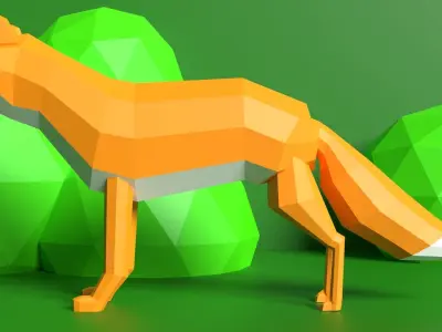 Little Foxy Free low-poly 3D model