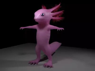Axolotl creature 3D model