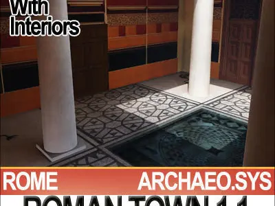 Roman Town House 1 1 Low Poly 3D model