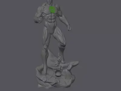 Emerald Power Hero  Energy Warrior Superhero Style 3D print model